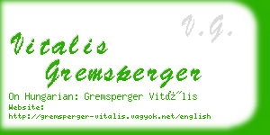 vitalis gremsperger business card